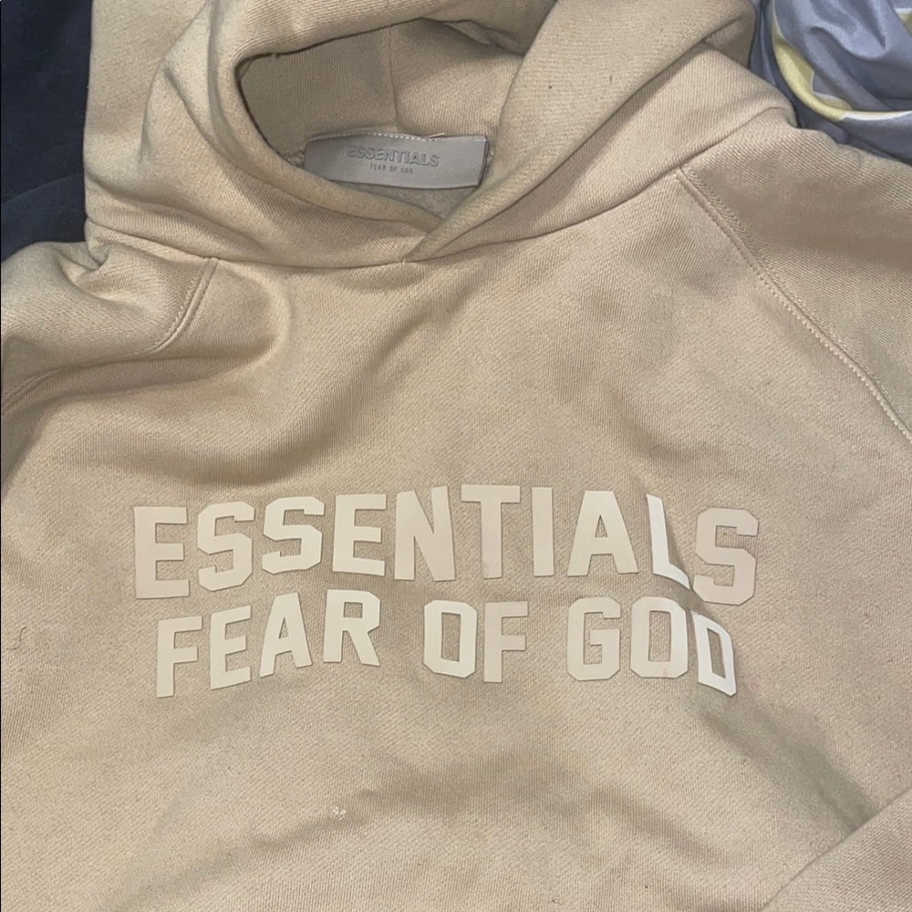 Tan Essentials Fear of God Hoodie Sweatshirt